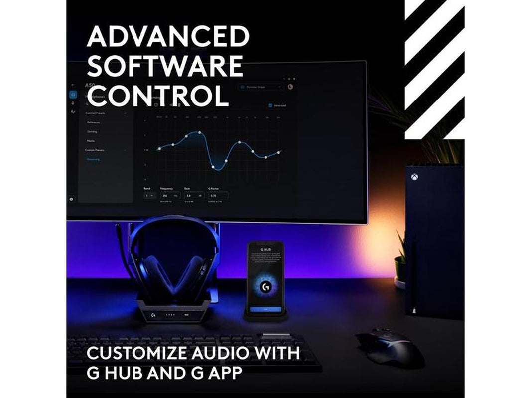 Logitech A50 Circumaural Wireless Gaming Headset W/ Mic