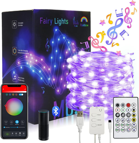Fairy String Lights, Color Changing Wall Lights with Remote, 32.8 Ft Twinkle Firefly Lights with Timer, USB Plug in String Lights for Bedroom Party Decor Wedding Kindergarten Graduation Gift