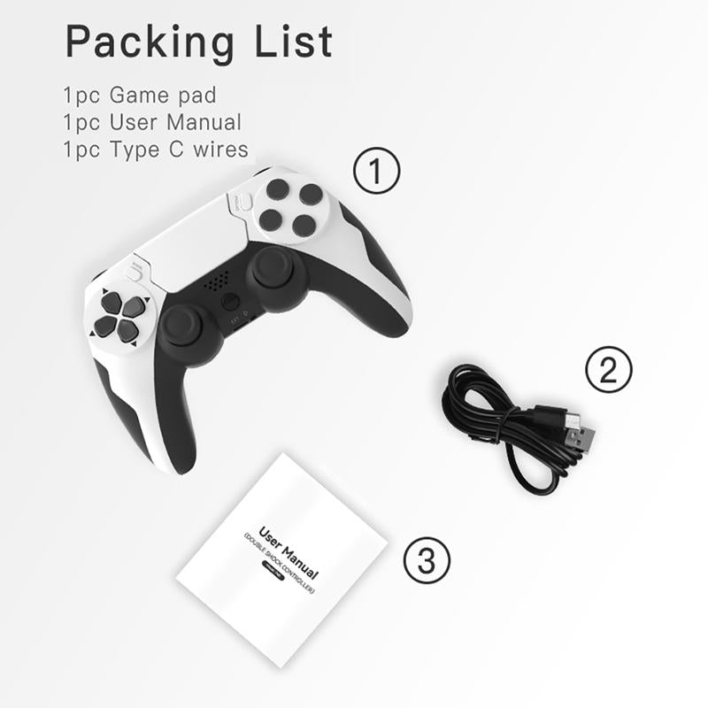 GAMINJA Wireless Controller Father'S Day Gift,Btwireless Controller for PS4/PS4 Slim/Ps4 Pro/Pcm Multi-Function Gaming Controller with Touchpad and Triangle Light,Men'S Gifts,Gaming Accessories