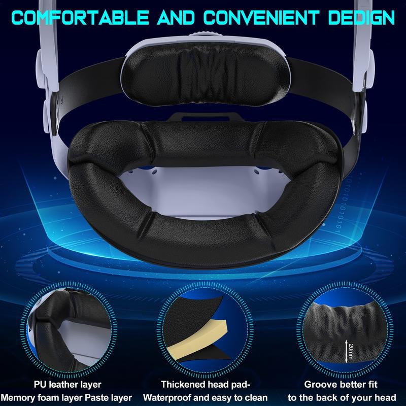 ESYWEN Head Strap for Oculus Quest 2 & 3 &3S Accessories,With 7500Mah Rechargeable Battery, VR Accessories Adjustable Elite Strap for Oculus Quest 2 & 3 VR Headset