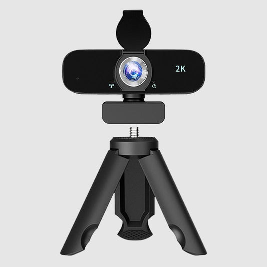 HD 2K Webcam for Computer/Laptop/Desktop/Pc, External Camera Web Cam with Microphone, USB Plug&Play, Auto Low Light Correction, Privacy Cover, Tripod, Wide Angle for Meeting/Online Video/Zoom