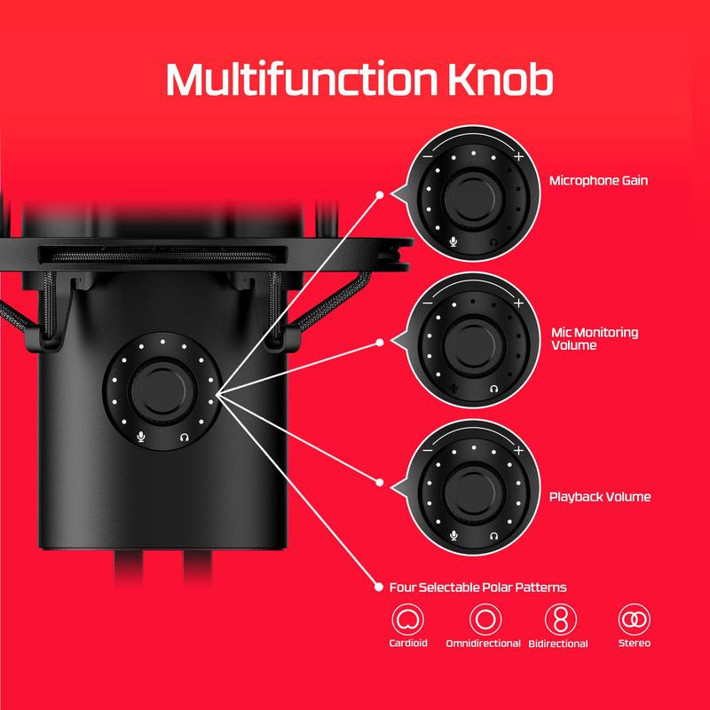 Hyperx Quadcast 2 - USB Microphone Audio for Enhanced Audio Quality and Functionality