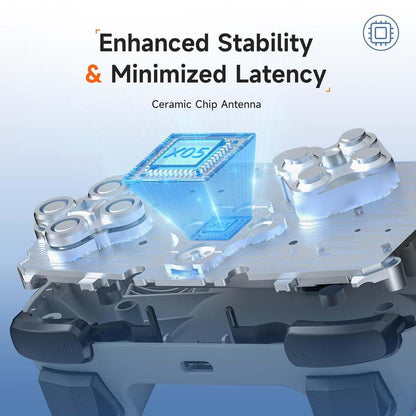 Easysmx X05 Wireless Controller for Pc/Android/Steam Deck- Bluetooth Controller Gamepad with Hall Effect Joysticks and Trigger,Turbo,Rumble Vibration and RGB Lighting Thumbstick Grips Gaming Accessories Wireless Gaming Console Smartphone Drift Gamer Gear