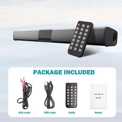 Sound Bar Surround Sound System TV Sound Bar Speakers with Bluetooth/Optical/Aux Connection for Pc/Gaming/Projectors