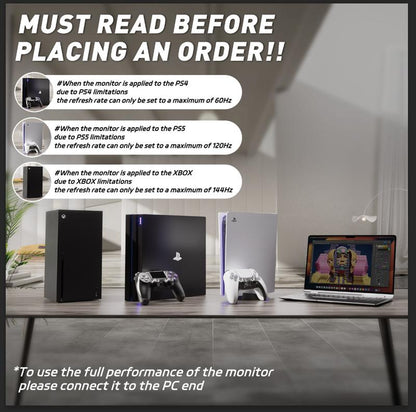 24'' 165Hz 1080P Gaming Monitor - IPS, Freesync, HDMI, VESA, Tilt Adjustable, Frameless, Speakers 165Hz Monitor Gaming Monitors Display Borderless