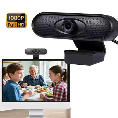 USB Webcam 1080P HD Mini Webcam for Laptop Computer Web Camera Built-In Microphones for Living/ Video Call/ Conference