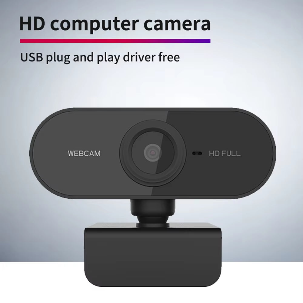 Webcam 1080P Full HD Web Camera with Microphone USB Plug Web Cam for PC Computer Mac Laptop Desktop Mini Camera