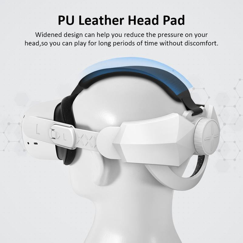 Nova Design Comfort Head Strap for Meta Quest 2 – Elite Strap Replacement, Advanced Comfort, PU Leather Cushion, Durable & Scratch-Resistant for Long VR Sessions