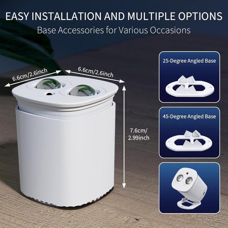 Nexillumi-2025 New USB LED Projector Light, Modern Moire Pattern & Sunset Design, Adjustable Atmosphere Lighting with Remote Control, Button Battery Operated, Ideal for Various Room Types - No Laser, Plastic Shade, Sunset Ambiance Lighting