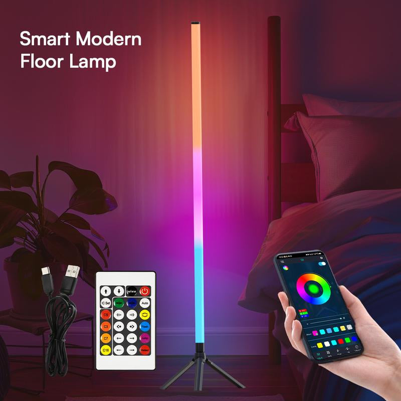 Daybetter 360° Corner Floor Lamp - Minimalist Style, App&Remote Control, Dimmable& Timing, Music Sync, Great for Living Rooms, Bedrooms, Game Rooms, Home Offices, Parties and Decorations, St. Patrick'S Day
