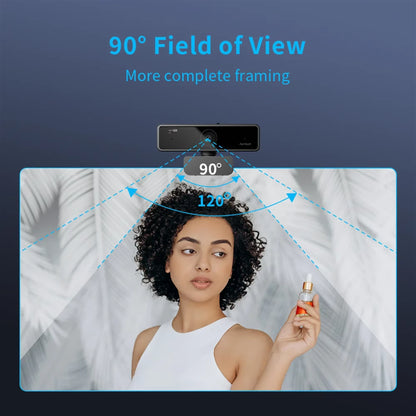 V11 2K Webcam with Dual Microphone 1080P 60Fps 1440P 30Fps FHD Computer Mini Web Camera USB for PC Laptop