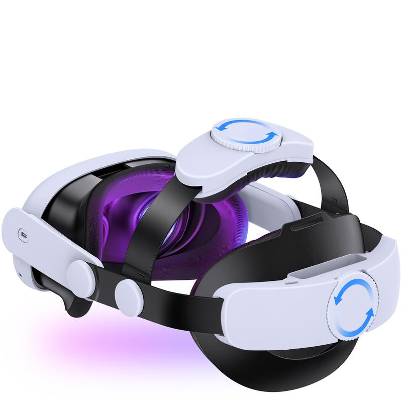 ESYWEN Head Strap for Oculus Quest 2 & 3 &3S Accessories,With 7500Mah Rechargeable Battery, VR Accessories Adjustable Elite Strap for Oculus Quest 2 & 3 VR Headset