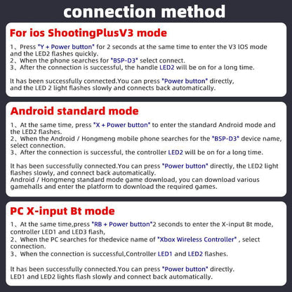 BSP-D3 Gamepad, Bluetooth-Compatible Gaming Controller, Dual Joystick, Stretchable Joystick for Ios/Android/Pc/Ps4, Portable Console Accessories