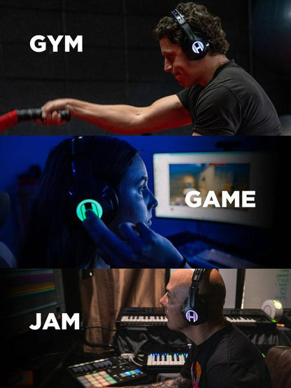 The Haymaker HM100 Headphones by Peak Audio - Active Noise Cancellation - Customizable RGB - 7.1 Surround Sound DIRAC Codec - Production & Gaming Headset Audio Bluetooth 5.0 Aptx Compatible with Xbox Playstation 4 PS5 Nintendo Switch PC Iphone Android