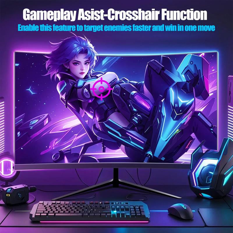 27'' 2K QHD Gaming Monitor - 2560P, 165Hz Refresh, 1Ms Response, Adaptivesync, Dual HDMI & DP, Ultra-Thin Narrow Bezel, Tilt Adjustable Design
