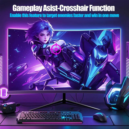 27'' 2K QHD Gaming Monitor - 2560P, 165Hz Refresh, 1Ms Response, Adaptivesync, Dual HDMI & DP, Ultra-Thin Narrow Bezel, Tilt Adjustable Design