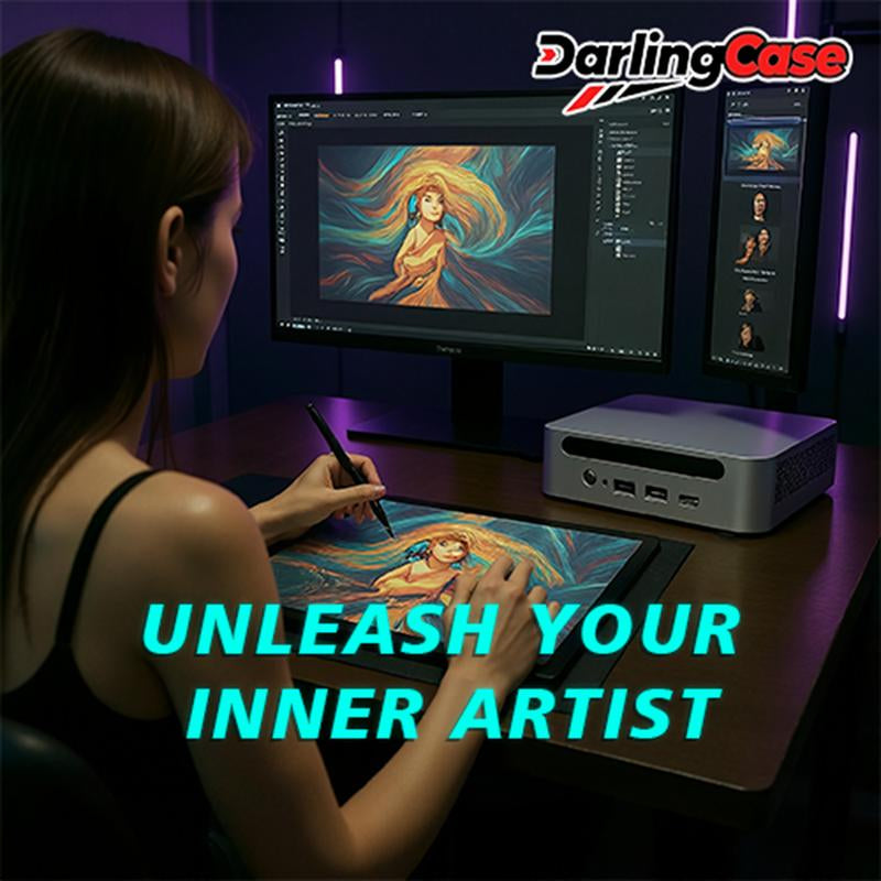 Daringcase Gaming Mini PC 6GB Dedicated Graphics/Design/Ps/Pr/Gaming Pc , 3A Games, Digital Screen Drawing, Home Theater Tiktokshopbacktoschool Portable