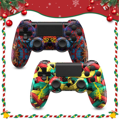 Christmas Variety Pack Wireless PS4 Controller with Turbo Function Compatible with Playstation 4/PS4 Slim/Ps4 Pro/Pc Windows Accessories Android PS4 Six-Axis Sensor Dual Vibration Motors 1000Mah Battery - Gaming Set