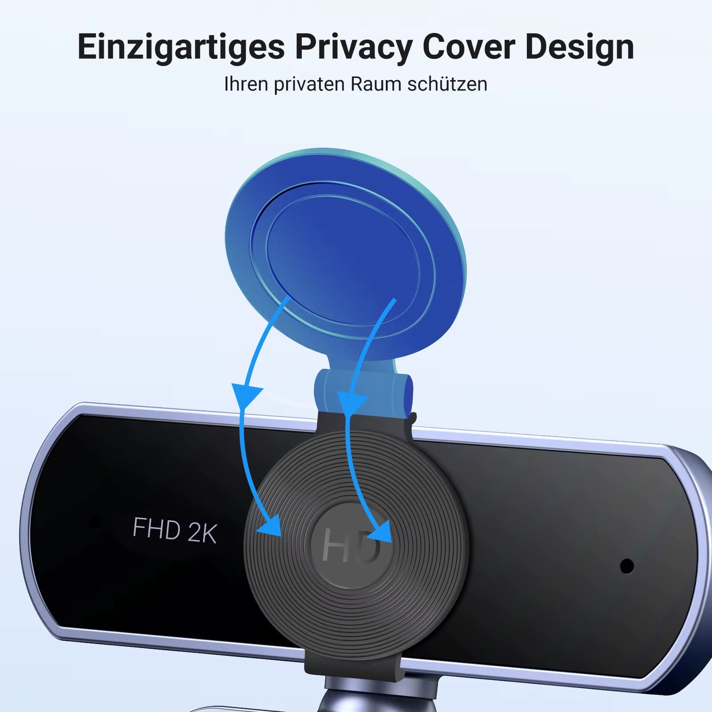 USB Webcam 2K HD Mini Webcam for Laptop Computer Web Camera Dual Microphones for Youtube Zoom Video Calling 30Fps Web Cam