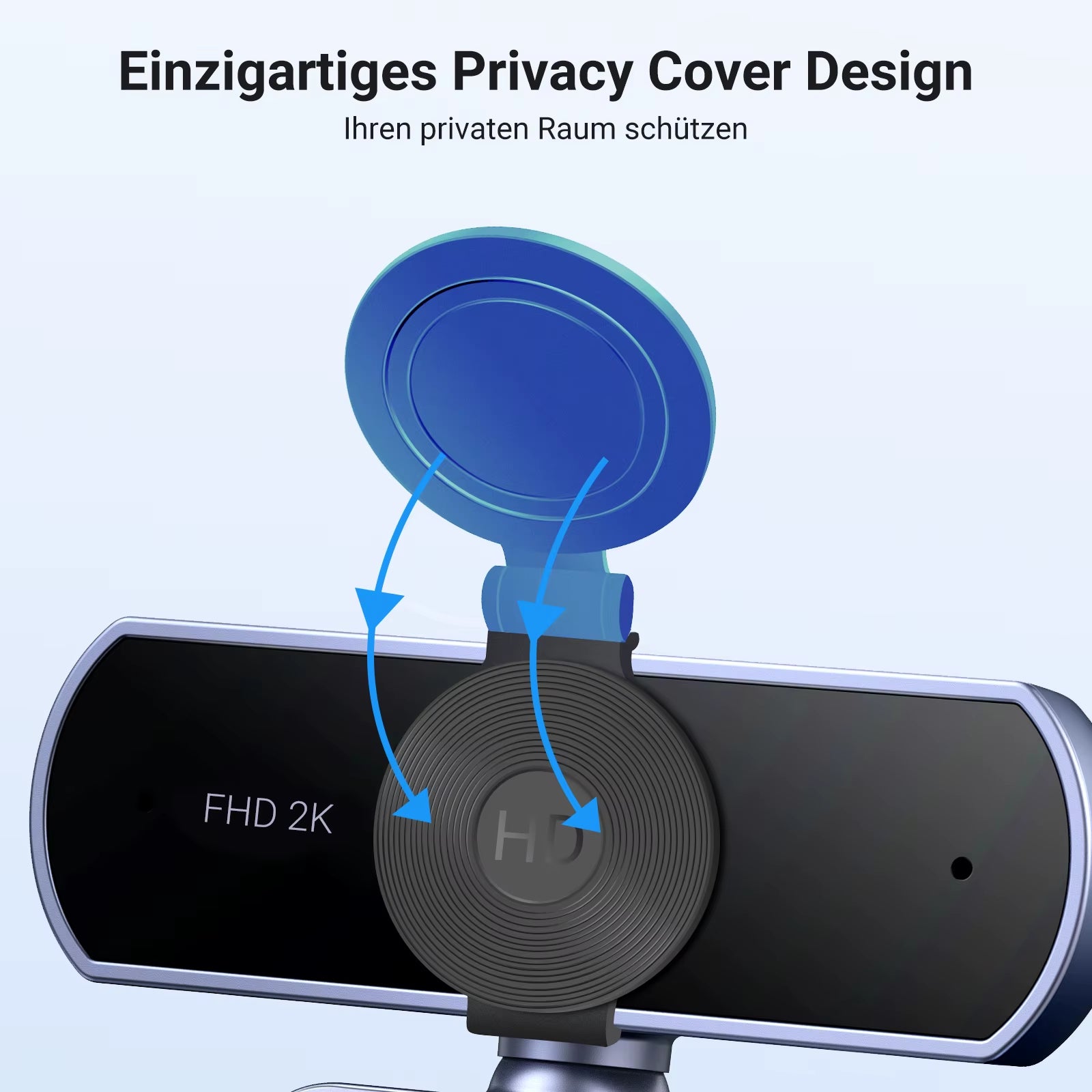 USB Webcam 2K HD Mini Webcam for Laptop Computer Web Camera Dual Microphones for Youtube Zoom Video Calling 30Fps Web Cam