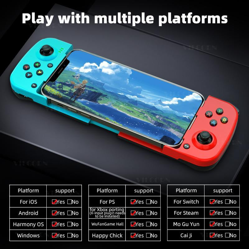 BSP-D3 Gamepad, Bluetooth-Compatible Gaming Controller, Dual Joystick, Stretchable Joystick for Ios/Android/Pc/Ps4, Portable Console Accessories
