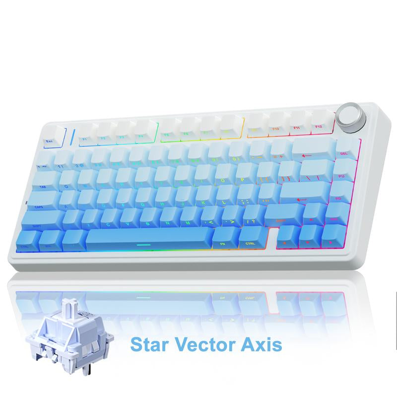 OFFICIAL AULA F75 Pro Mechanical Keyboard RGB Backlit 2.4G Wireless Bluetooth Gaming Keyboard for Gamers Gaming PC Accessories Gasket Custom Creamy Keyboard Gaming Accessories Fallfreshness Tiktokshopfalldealsforyou