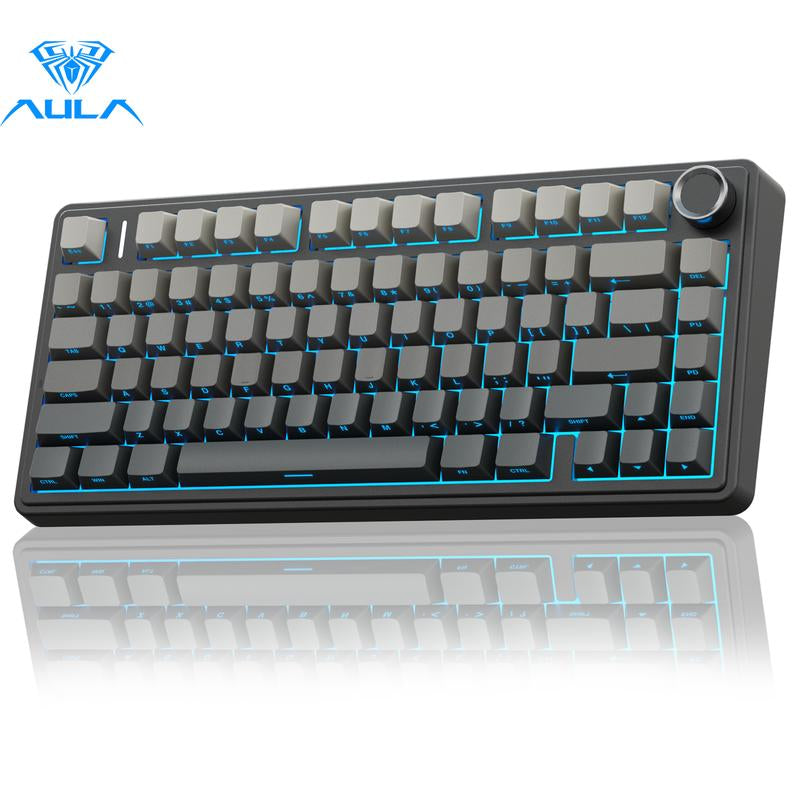 OFFICIAL AULA F75 Pro Mechanical Keyboard RGB Backlit 2.4G Wireless Bluetooth Gaming Keyboard for Gamers Gaming PC Accessories Gasket Custom Creamy Keyboard Gaming Accessories Fallfreshness Tiktokshopfalldealsforyou