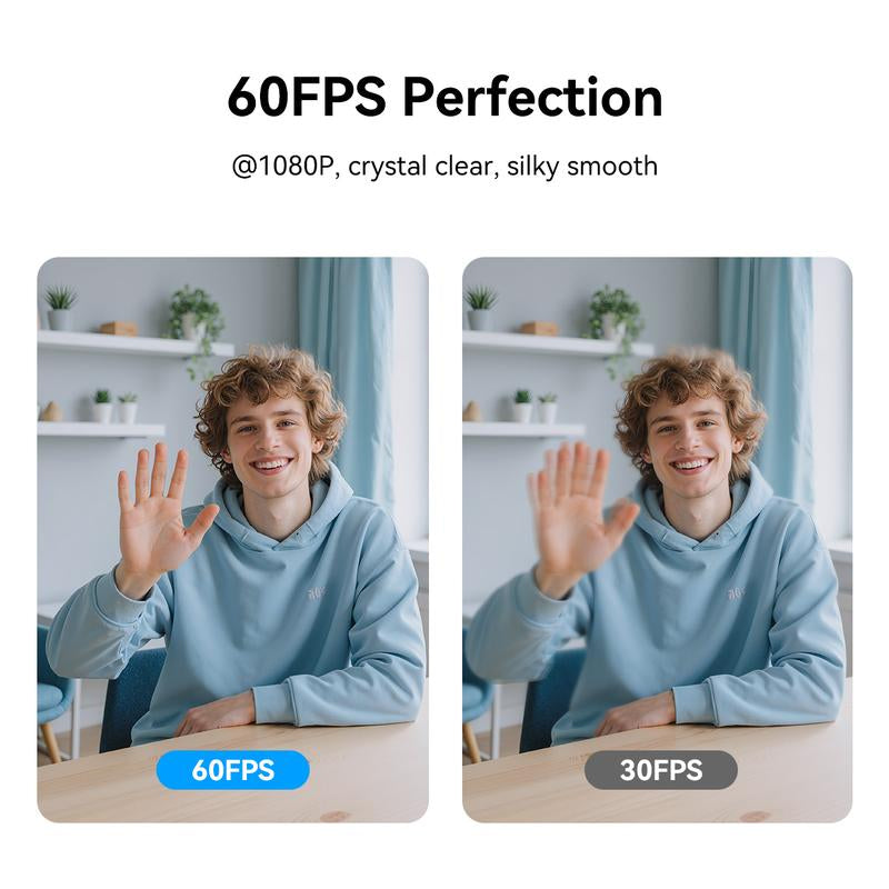 EMEET C60E 4K Webcam Streaming Camera for PC Laptop Gaming Accessories for Switch 2 Camera 1080P@60Fps Fast Autofocus Wireless Fill Light Plug & Play with Privacy Cover Game Changer Webcam 4K for Streaming Living, Fallfreshness