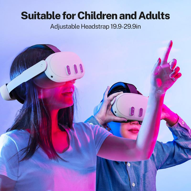 YOGES VR 10000Mah Quest 3S/Quest 3 Battery Head Strap Rechargable, Enhanced Comfort and Top-Fit Adjustment for Meta Quest 3 Accessories