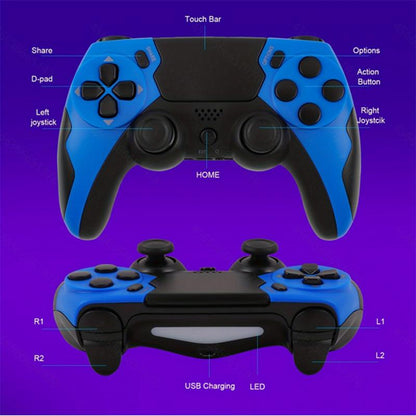 GAMINJA Wireless Controller Father'S Day Gift,Btwireless Controller for PS4/PS4 Slim/Ps4 Pro/Pcm Multi-Function Gaming Controller with Touchpad and Triangle Light,Men'S Gifts,Gaming Accessories