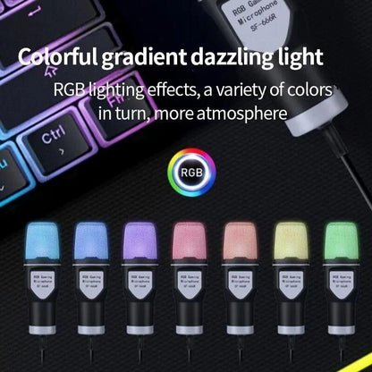 Condenser Professional Microphone Mic for PC Laptop Computer Gaming USB Wired Streaming Podcast Studio Mike Kit Gamer Accessory