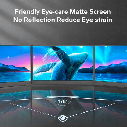 Portable Gaming Monitor 15.6" USB-C HDMI Computer Display W/Smart Cover and Dual Speakers, Travel Monitors for Laptop Mac PC Phone PS4/5 Xbox Switch