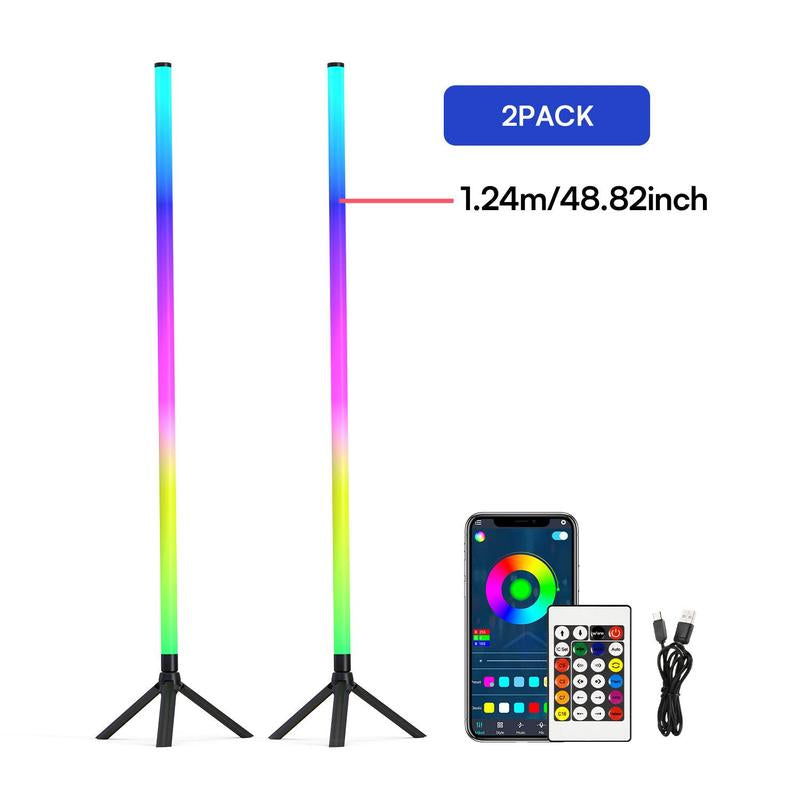 Daybetter 360° Corner Floor Lamp - Minimalist Style, App&Remote Control, Dimmable& Timing, Music Sync, Great for Living Rooms, Bedrooms, Game Rooms, Home Offices, Parties and Decorations, St. Patrick'S Day