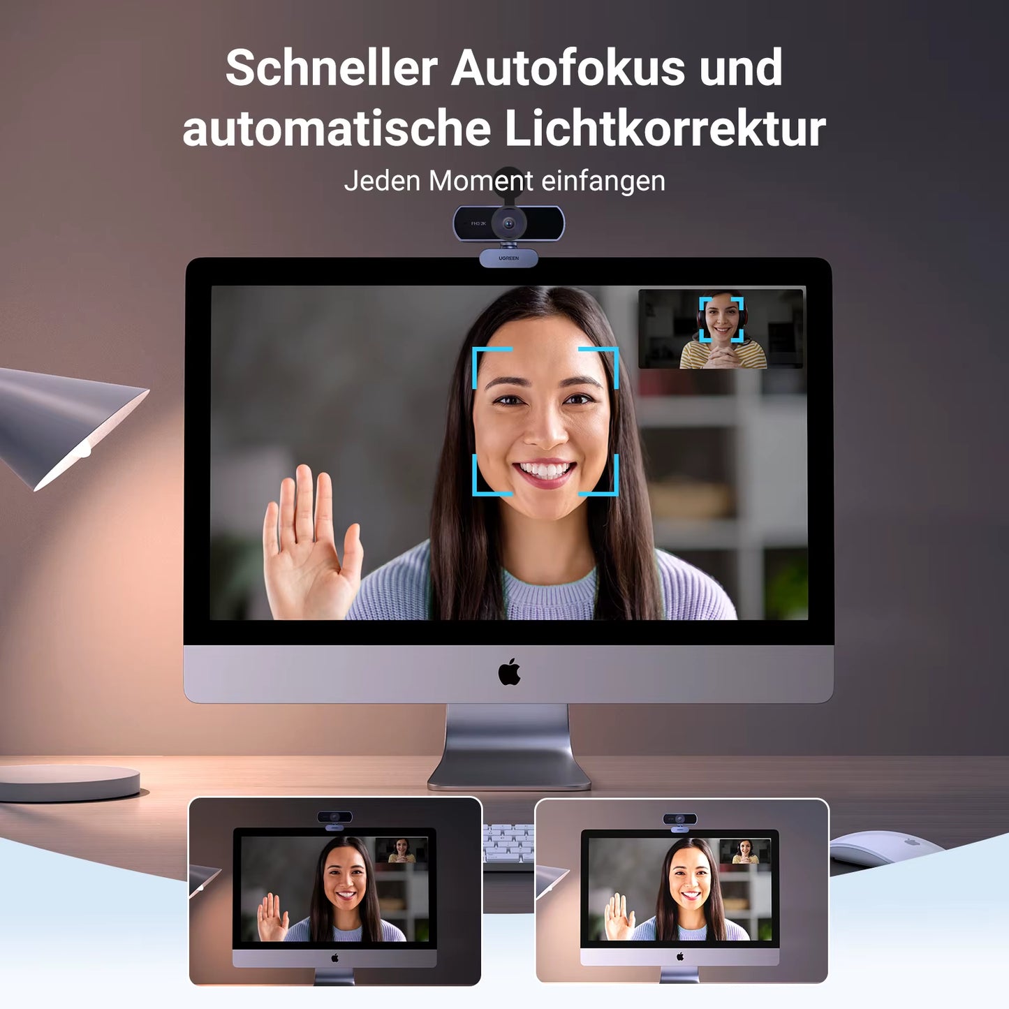 USB Webcam 2K HD Mini Webcam for Laptop Computer Web Camera Dual Microphones for Youtube Zoom Video Calling 30Fps Web Cam