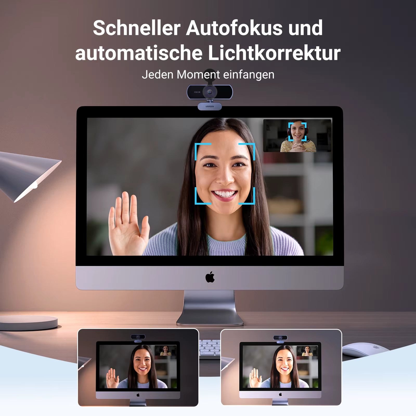 USB Webcam 2K HD Mini Webcam for Laptop Computer Web Camera Dual Microphones for Youtube Zoom Video Calling 30Fps Web Cam