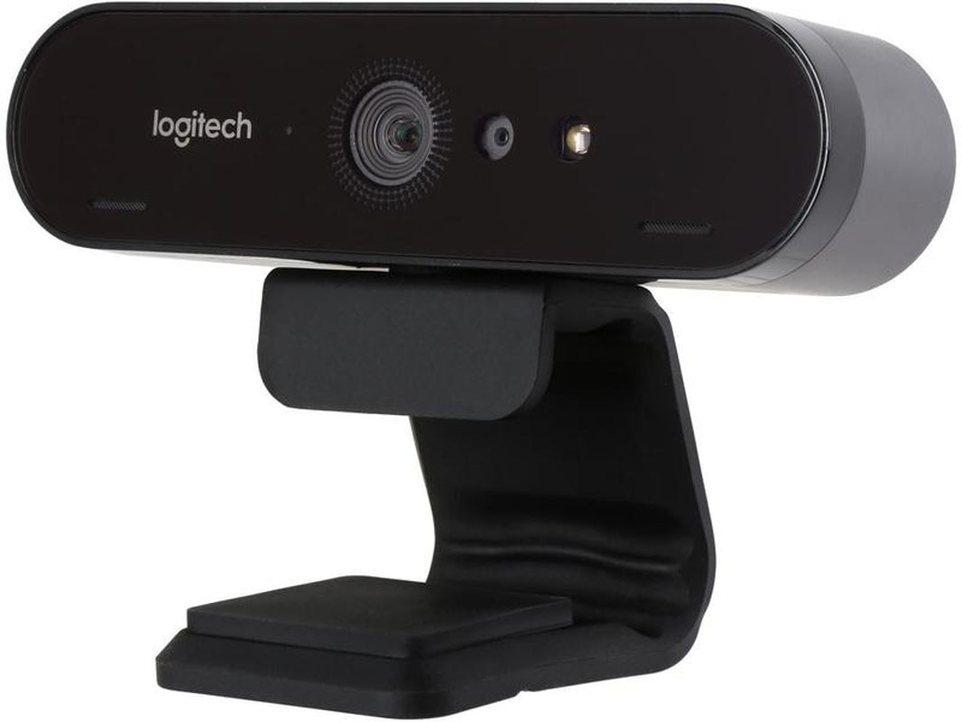 Logitech Brio 4K Webcam, Ultra 4K HD Video Calling, Noise-Canceling Mic, HD Auto Light Correction, Wide Field of View, Works with Microsoft Teams, Zoom, Google Voice, Pc/Mac/Laptop/Macbook/Tablet