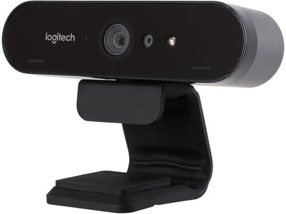 Logitech Brio 4K Webcam, Ultra 4K HD Video Calling, Noise-Canceling Mic, HD Auto Light Correction, Wide Field of View, Works with Microsoft Teams, Zoom, Google Voice, Pc/Mac/Laptop/Macbook/Tablet