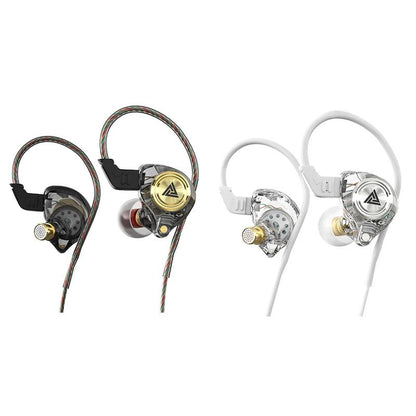 Wired Gaming Earbuds with MIC, in Ear Monitor Headphones, Deep Bass Sound, 1DD 10Mm Dynamic Driver, IEM for Music Video Calling(Clear)