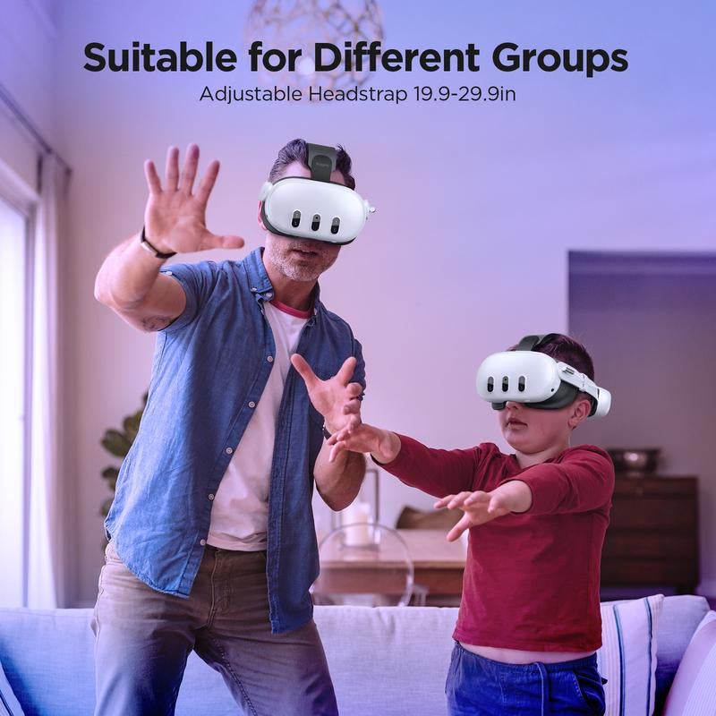 YOGES VR 10000Mah Quest 3S/Quest 3 Battery Head Strap Rechargable, Enhanced Comfort and Top-Fit Adjustment for Meta Quest 3 Accessories