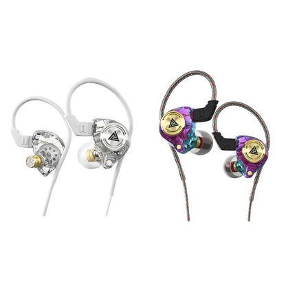 Wired Gaming Earbuds with MIC, in Ear Monitor Headphones, Deep Bass Sound, 1DD 10Mm Dynamic Driver, IEM for Music Video Calling(Clear)