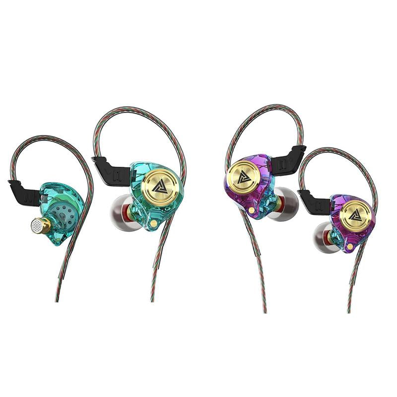 Wired Gaming Earbuds with MIC, in Ear Monitor Headphones, Deep Bass Sound, 1DD 10Mm Dynamic Driver, IEM for Music Video Calling(Clear)