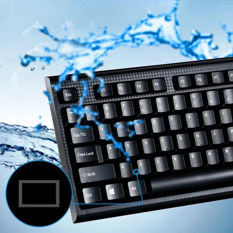 104 Keys Wired Computer Keyboard Full-Size Mechanical Gaming Keyboard for Desktop Laptop Tablet Compatible with Windows, Macos