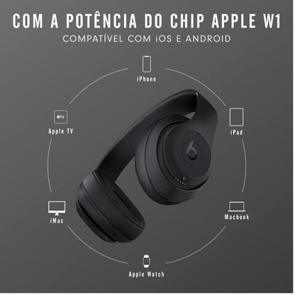 Beats Studio3 Wireless Noise Cancelling Over-Ear Headphones with Apple W1 Chip Class 1 Bluetooth 22 Hours Listening Matte Black Audio Electronic