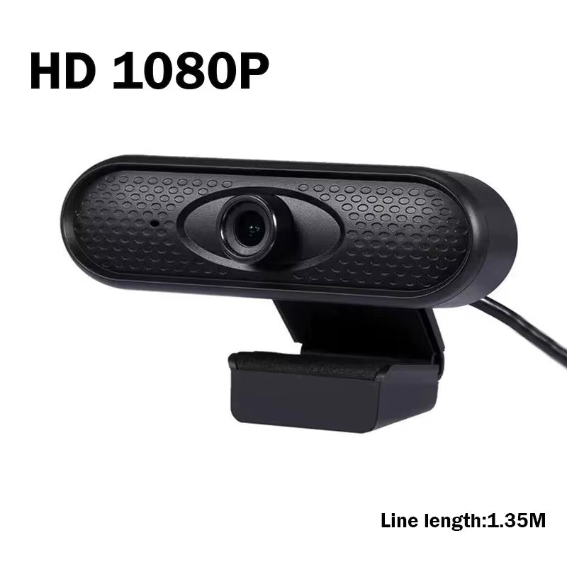 USB Webcam 1080P HD Mini Webcam for Laptop Computer Web Camera Built-In Microphones for Living/ Video Call/ Conference
