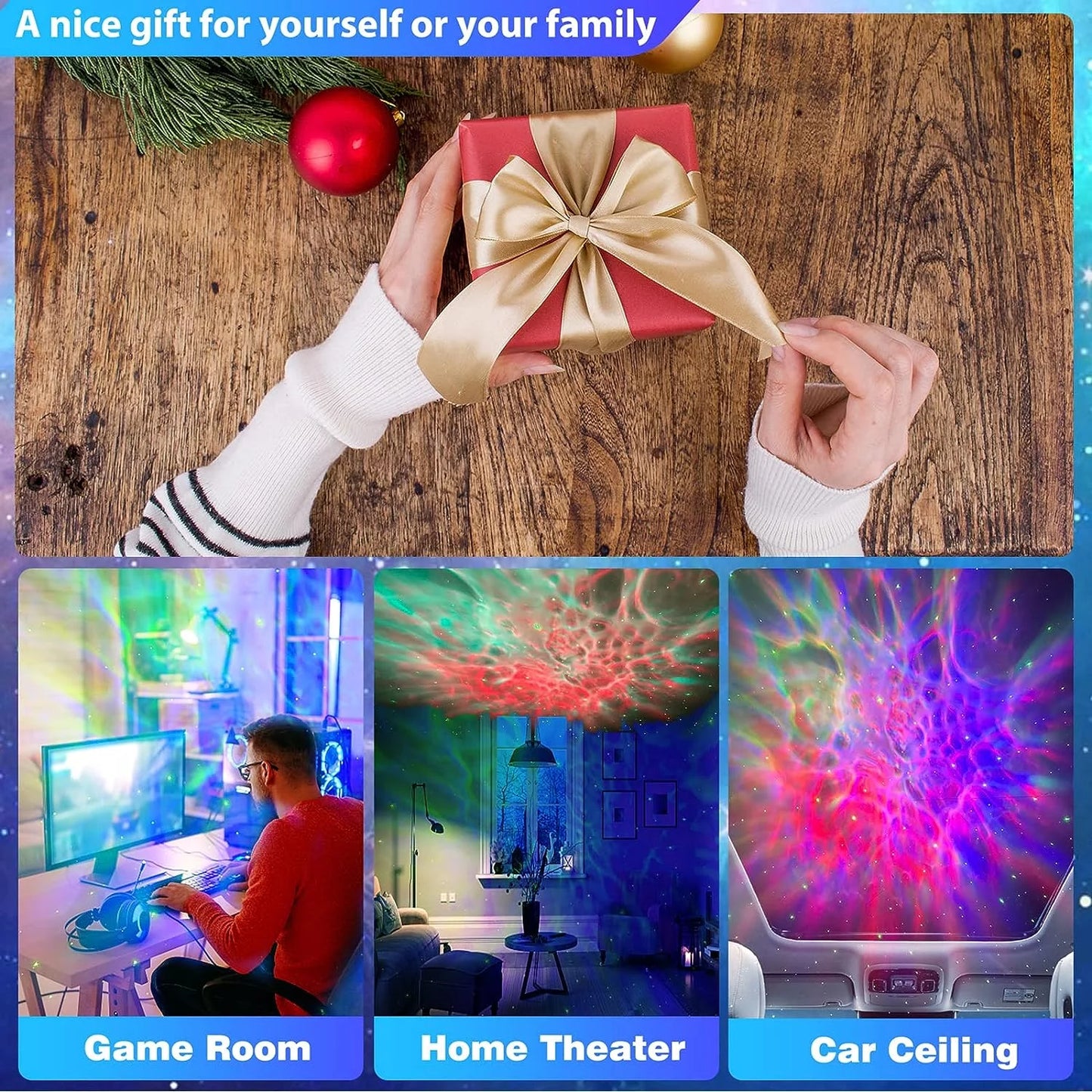Star Projector, Kids Night Light, Nebula Projector Light. Galaxy Bedroom Projector, Adult Playroom/Home Theater/Ceiling/Room Decoration