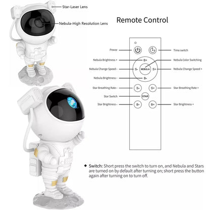 Astronaut Projector Galaxy Starry Sky Night Light Ocean Star LED Lamp Remote