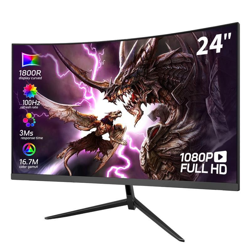 Rehisk 27'' 2K QHD Gaming Monitor - 2560P, 165Hz Refresh Rate, 1Ms Response Time, Adaptivesync, Dual HDMI & DP1.2, Ultra-Slim Bezel,