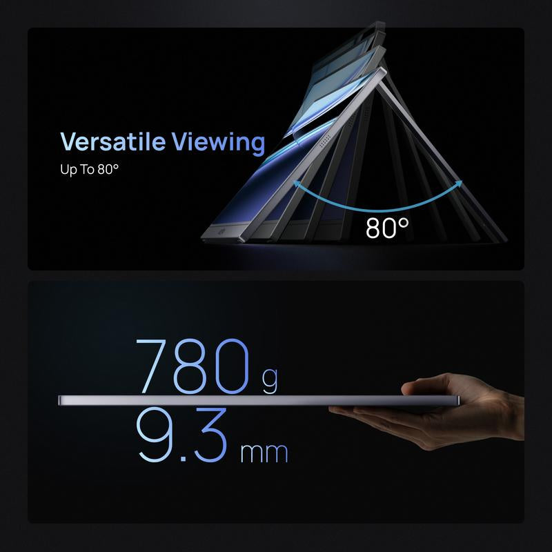 ARZOPA Portable Gaming Monitor 16.1" 100%Srgb Full HD Portable Monitor IPS Office Computer External Screen USB C HDMI Display for PC MAC Laptop Phone Xbox PS5 Switch with Adjustable Built-In Kickstand Travel Monitor Gamingonthego