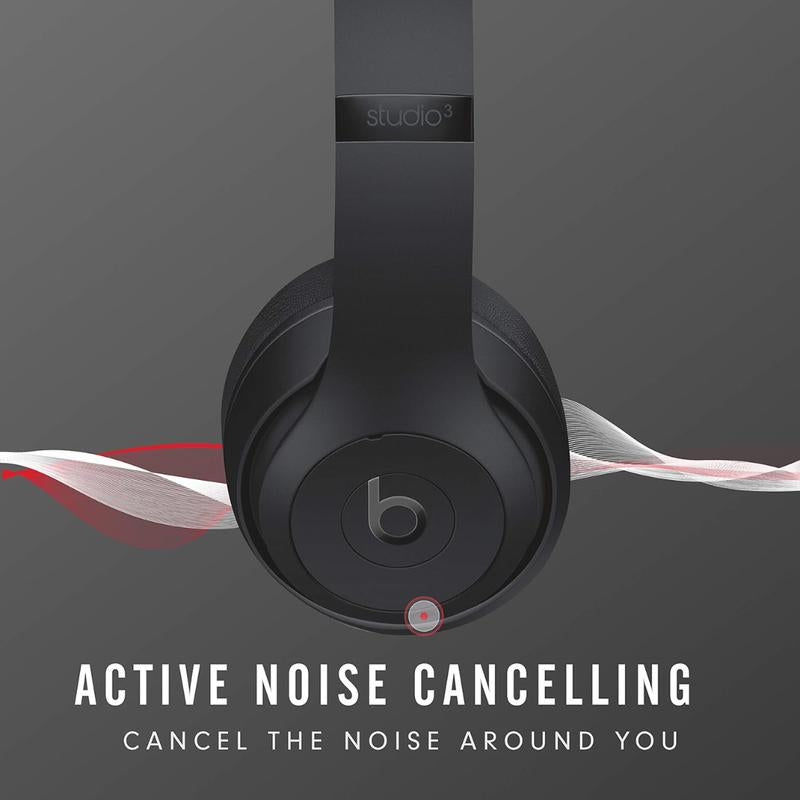 Beats Studio3 Wireless Noise Cancelling Over-Ear Headphones with Apple W1 Chip Class 1 Bluetooth 22 Hours Listening Matte Black Audio Electronic