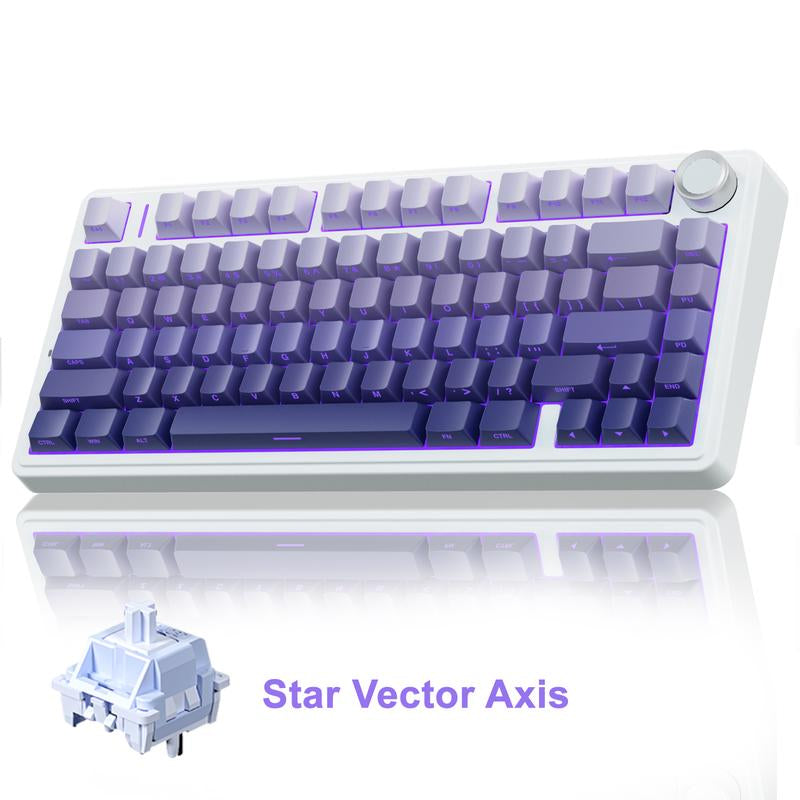 OFFICIAL AULA F75 Pro Mechanical Keyboard RGB Backlit 2.4G Wireless Bluetooth Gaming Keyboard for Gamers Gaming PC Accessories Gasket Custom Creamy Keyboard Gaming Accessories Fallfreshness Tiktokshopfalldealsforyou